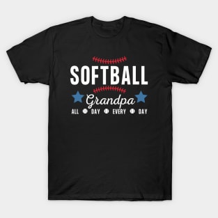 Softball Grandpa - all day every day T-Shirt